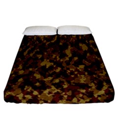 Camouflage Tarn Forest Texture Fitted Sheet (california King Size) by Celenk