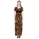 Camouflage Tarn Forest Texture Short Sleeve Maxi Dress View1