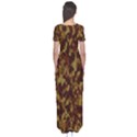 Camouflage Tarn Forest Texture Short Sleeve Maxi Dress View2