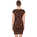 Camouflage Tarn Forest Texture Capsleeve Drawstring Dress  View2