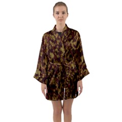 Camouflage Tarn Forest Texture Long Sleeve Kimono Robe