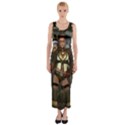 Steampunk, Steampunk Women With Clocks And Gears Fitted Maxi Dress View1