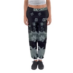 Surfboard With Dolphin, Flowers, Palm And Turtle Women s Jogger Sweatpants by FantasyWorld7