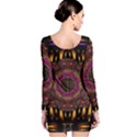 A Flaming Star Is Born On The  Metal Sky Long Sleeve Bodycon Dress View2