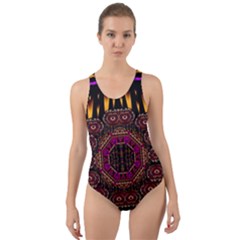 A Flaming Star Is Born On The  Metal Sky Cut-out Back One Piece Swimsuit