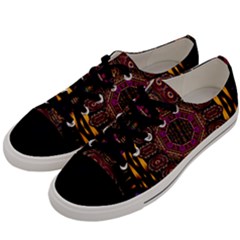 A Flaming Star Is Born On The  Metal Sky Men s Low Top Canvas Sneakers by pepitasart