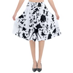 Happiest Castle On Earth Flared Midi Skirt by SandiTyche