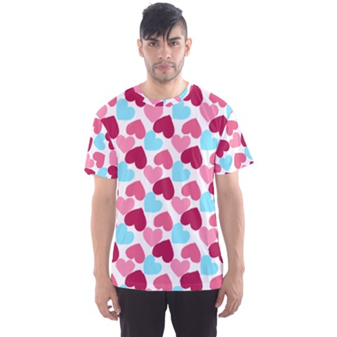 Bold Valentine Heart Men s Sports Mesh Tee by Bigfootshirtshop