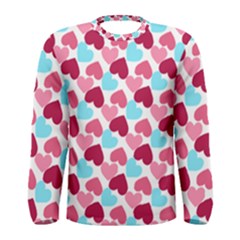 Bold Valentine Heart Men s Long Sleeve Tee by Bigfootshirtshop