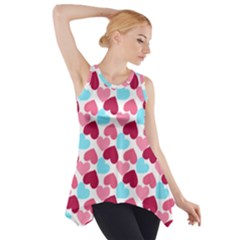 Bold Valentine Heart Side Drop Tank Tunic by Bigfootshirtshop