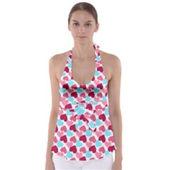 Bold Valentine Heart Babydoll Tankini Top by Bigfootshirtshop