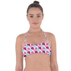 Bold Valentine Heart Halter Bandeau Bikini Top by Bigfootshirtshop