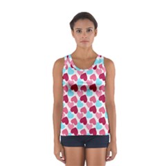 Bold Valentine Heart Sport Tank Top  by Bigfootshirtshop