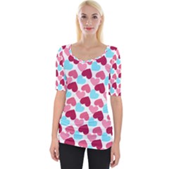 Bold Valentine Heart Wide Neckline Tee