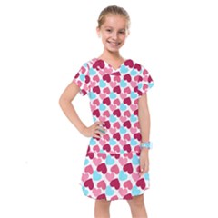 Bold Valentine Heart Kids  Drop Waist Dress