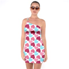 Bold Valentine Heart One Soulder Bodycon Dress by Bigfootshirtshop