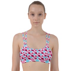 Bold Valentine Heart Line Them Up Sports Bra