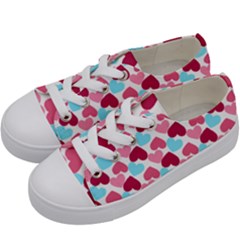 Bold Valentine Heart Kids  Low Top Canvas Sneakers by Bigfootshirtshop