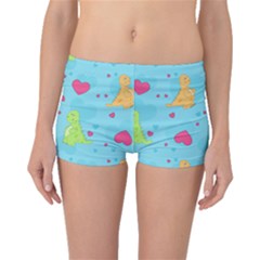 Dinosaur Love Pattern Boyleg Bikini Bottoms by Bigfootshirtshop