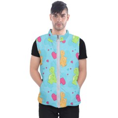 Dinosaur Love Pattern Men s Puffer Vest