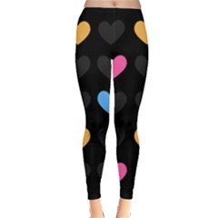 Emo Heart Pattern Leggings  by Bigfootshirtshop