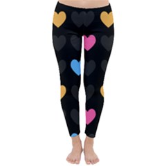 Emo Heart Pattern Classic Winter Leggings by Bigfootshirtshop