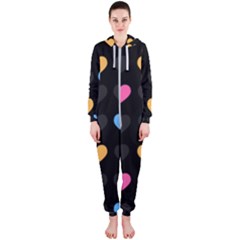 Emo Heart Pattern Hooded Jumpsuit (ladies) 