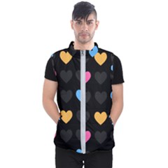 Emo Heart Pattern Men s Puffer Vest by Bigfootshirtshop