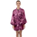 Mauve Valentine Heart Pattern Long Sleeve Kimono Robe View1