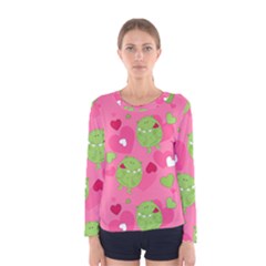 Monster Love Pattern Women s Long Sleeve Tee