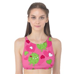 Monster Love Pattern Tank Bikini Top