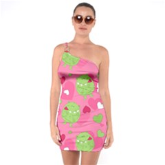 Monster Love Pattern One Soulder Bodycon Dress by Bigfootshirtshop