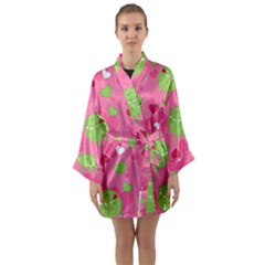 Monster Love Pattern Long Sleeve Kimono Robe