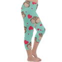 Owl Valentine s Day Pattern Capri Winter Leggings  View3