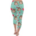 Owl Valentine s Day Pattern Capri Winter Leggings  View4