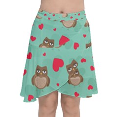 Owl Valentine s Day Pattern Chiffon Wrap