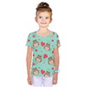 Owl Valentine s Day Pattern Kids  One Piece Tee View1