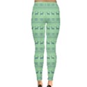 Pale Green Seamless Reindeers Leggings  View2