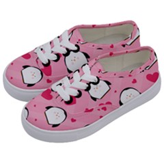 Penguin Love Pattern Kids  Classic Low Top Sneakers by Bigfootshirtshop