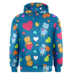 Robot Love Pattern Men s Pullover Hoodie