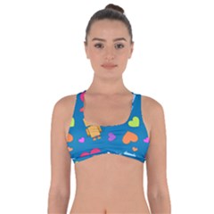 Robot Love Pattern Got No Strings Sports Bra