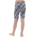 Black and White Ornate Pattern Kids  Mid Length Swim Shorts View2