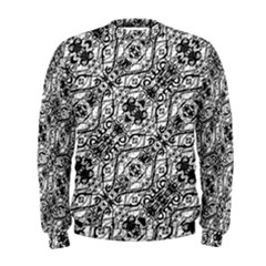 Black And White Ornate Pattern Men s Sweatshirt by dflcprints