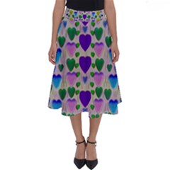 Love In Eternity Is Sweet As Candy Pop Art Perfect Length Midi Skirt by pepitasart