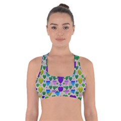 Love In Eternity Is Sweet As Candy Pop Art Cross Back Sports Bra by pepitasart