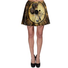 Wonderful Steampunk Desisgn, Clocks And Gears Skater Skirt by FantasyWorld7