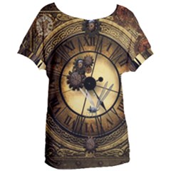 Wonderful Steampunk Desisgn, Clocks And Gears Women s Oversized Tee