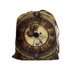 Wonderful Steampunk Desisgn, Clocks And Gears Drawstring Pouches (extra Large) by FantasyWorld7