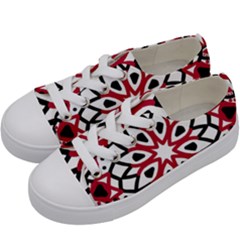 Mandala Flower Kids  Low Top Canvas Sneakers by berwies