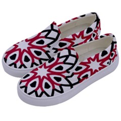 Mandala Flower Kids  Canvas Slip Ons